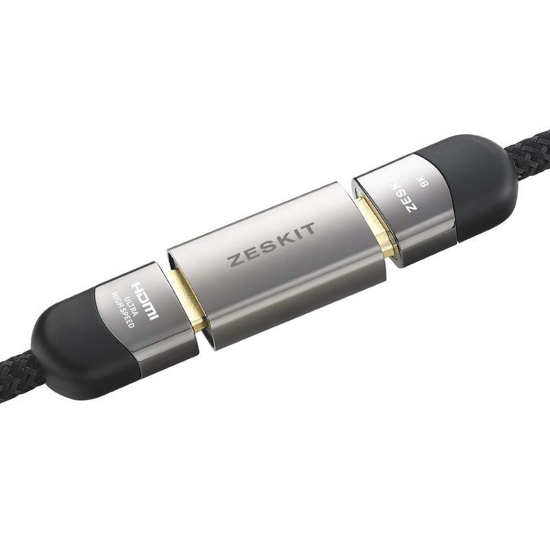Zeskit موصل Zeskit HDMI V2 من الألمنيوم مع درع كامل موصلات مطلية بالذهب 24 قيراط (أنثى إلى أنثى) - Image 2